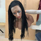 13x6 Braided Wigs Synthetic Lace Front Wig Blac