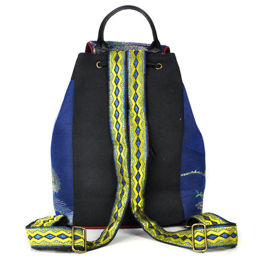 Ethnic knapsack with embroidery