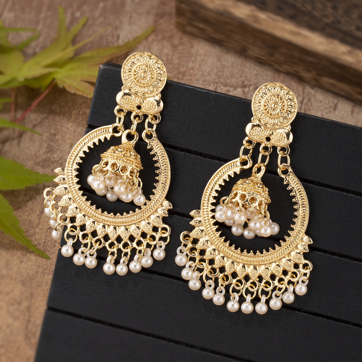 Bohemian Retro Ethnic Style Metal Alloy Earrings Women