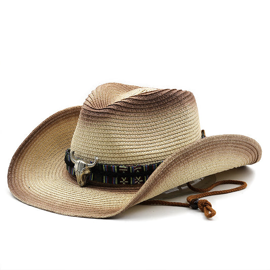 Denim Ethnic Style Straw Hat Men And Women Outdoor