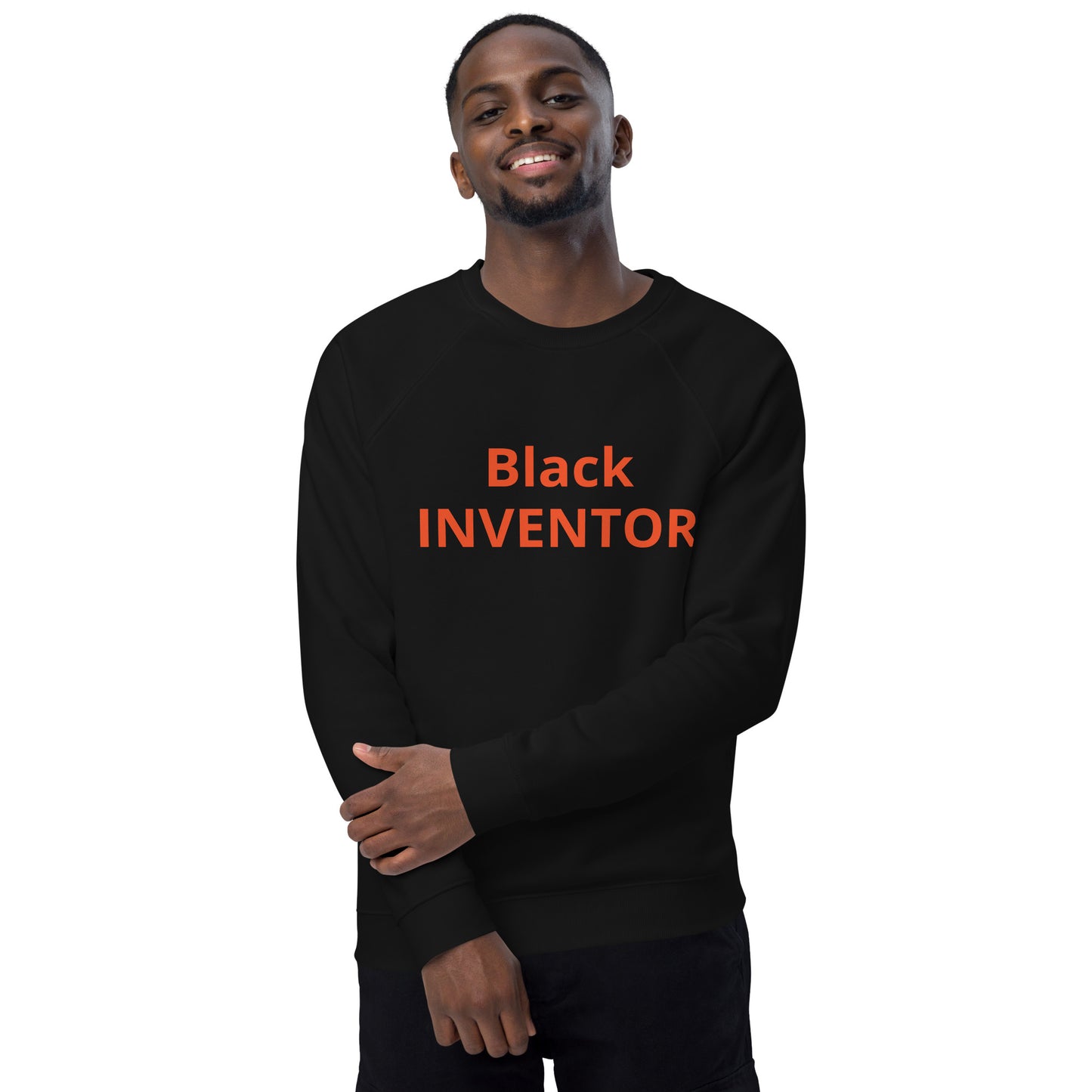 Unisex Organic Raglan Sweatshirt: Warm Fleece Lining - Congratulations You Are an Inventor -Gifts and Swag