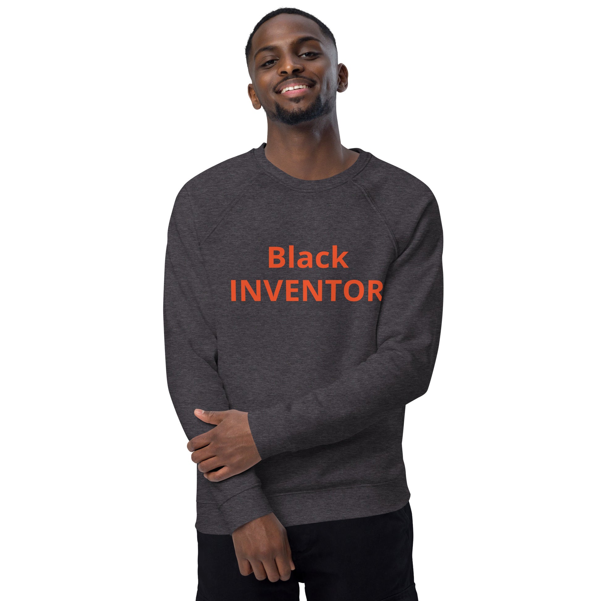 Unisex Organic Raglan Sweatshirt: Warm Fleece Lining - Congratulations You Are an Inventor -Gifts and Swag