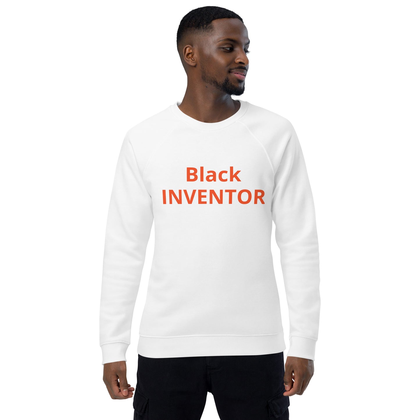 Unisex Organic Raglan Sweatshirt: Warm Fleece Lining - Congratulations You Are an Inventor -Gifts and Swag